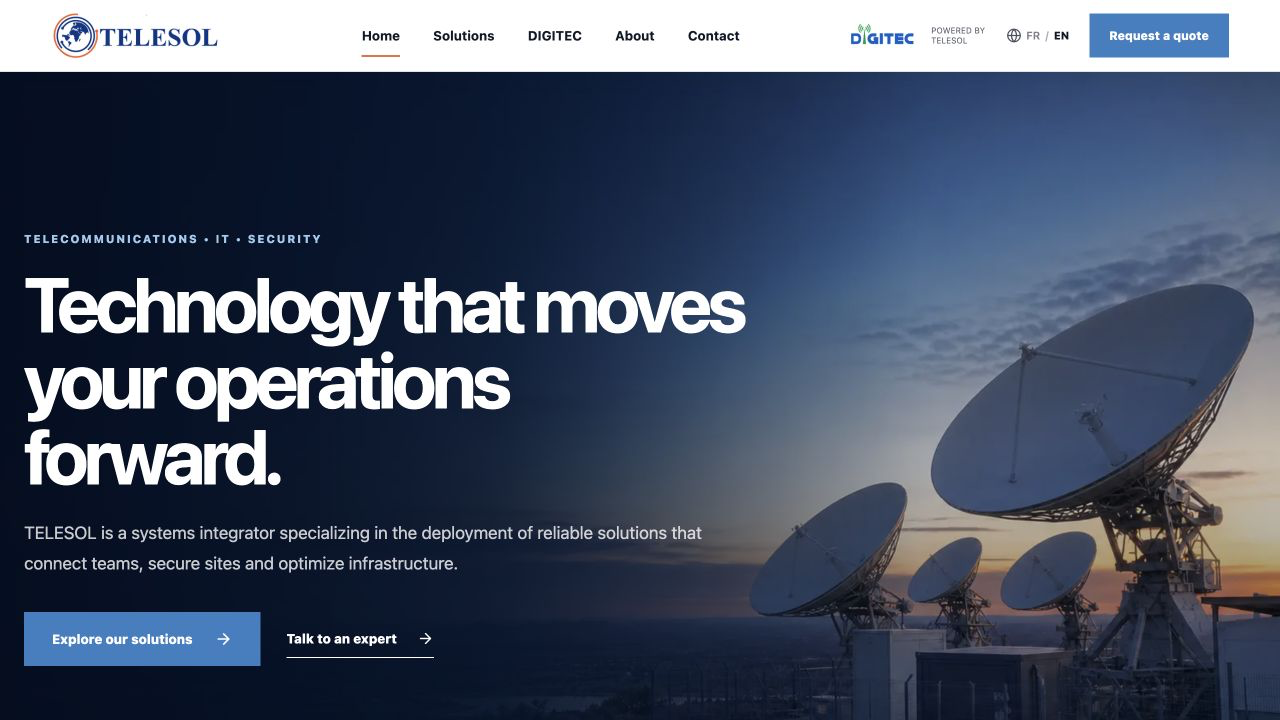 TELESOL website preview